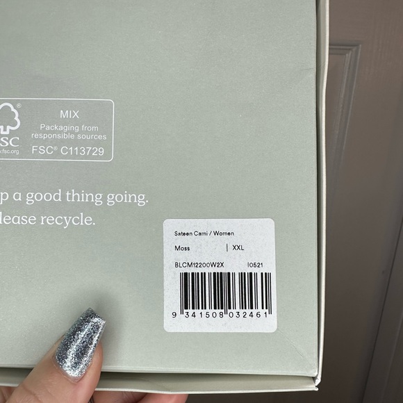 Ettitude Sateen Cami & Short Set Moss sz.XXL - Picture 3 of 6